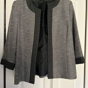 Preston & York Black and Gray Women's Blazer